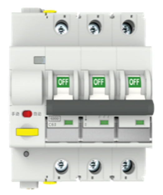 Tuya WiFi Smart Circuit Breaker 3P, Remote App Monitor, 10-63A, 6kA, Overvoltage, DIN Rail, Multi-Phase, D/C Curve, CE/ROHS